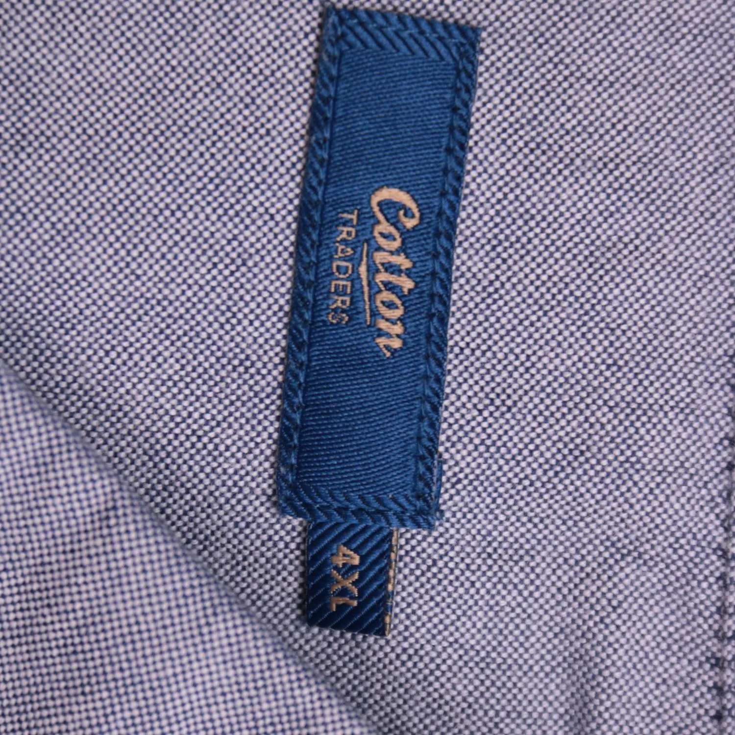 Серо-голубая рубашка Cotton Traders с коротким рукавом, размер 62 (4XL)